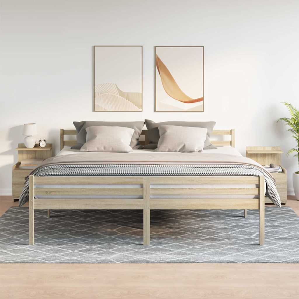 Κομοδίνα 2 τεμ. με 2 Συρτάρια, Χρώμα Sonoma Δρυς 40x36,5x62 εκ. - Pakobazaar