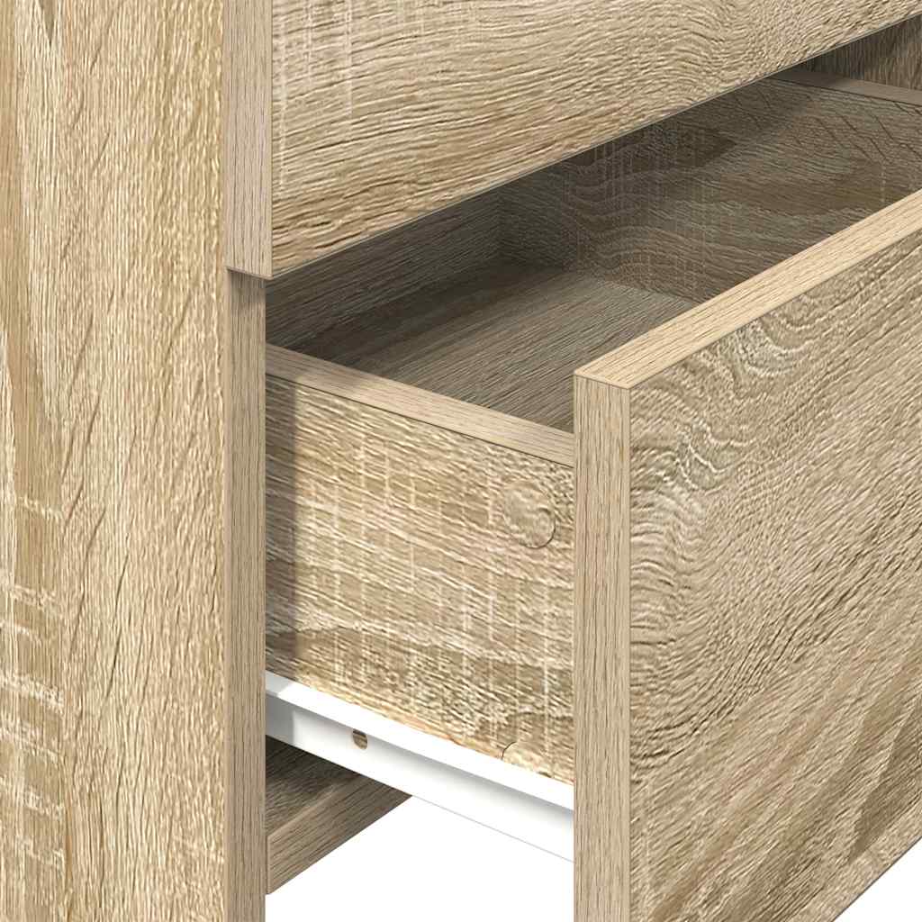 Κομοδίνα 2 τεμ. με 2 Συρτάρια, Χρώμα Sonoma Δρυς 40x36,5x62 εκ. - Pakobazaar
