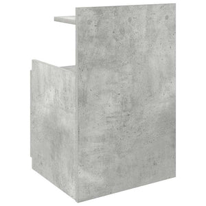 Κομοδίνο με 2 Συρτάρια Γκρι Σκυρόδεμα 40x36,5x62 εκ.