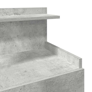 Κομοδίνο με 2 Συρτάρια Γκρι Σκυρόδεμα 40x36,5x62 εκ.