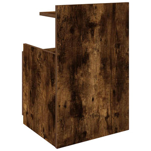 Κομοδίνο με 2 Συρτάρια σε Καπνιστή Δρυς 40x36,5x62 εκ. - Pakobazaar