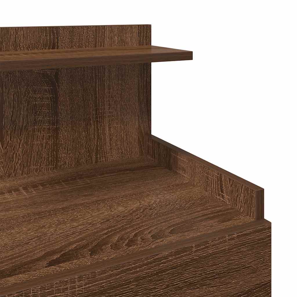Κομοδίνο με 2 Συρτάρια Καφέ Δρυς 40x36,5x62 εκ.