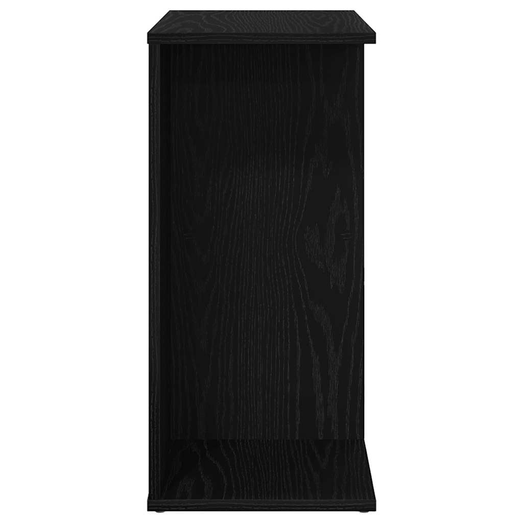Κομοδίνο Μαύρη δρυς 46,5x29x61 cm Κατασκευασμένο ξύλο