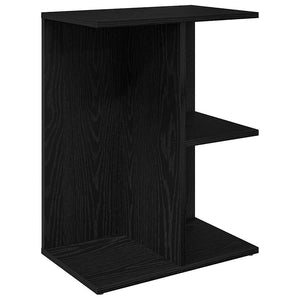 Κομοδίνα 2 τεμ Μαύρη Δρυς 46,5x29x61 cm Κατασκευασμένο ξύλο