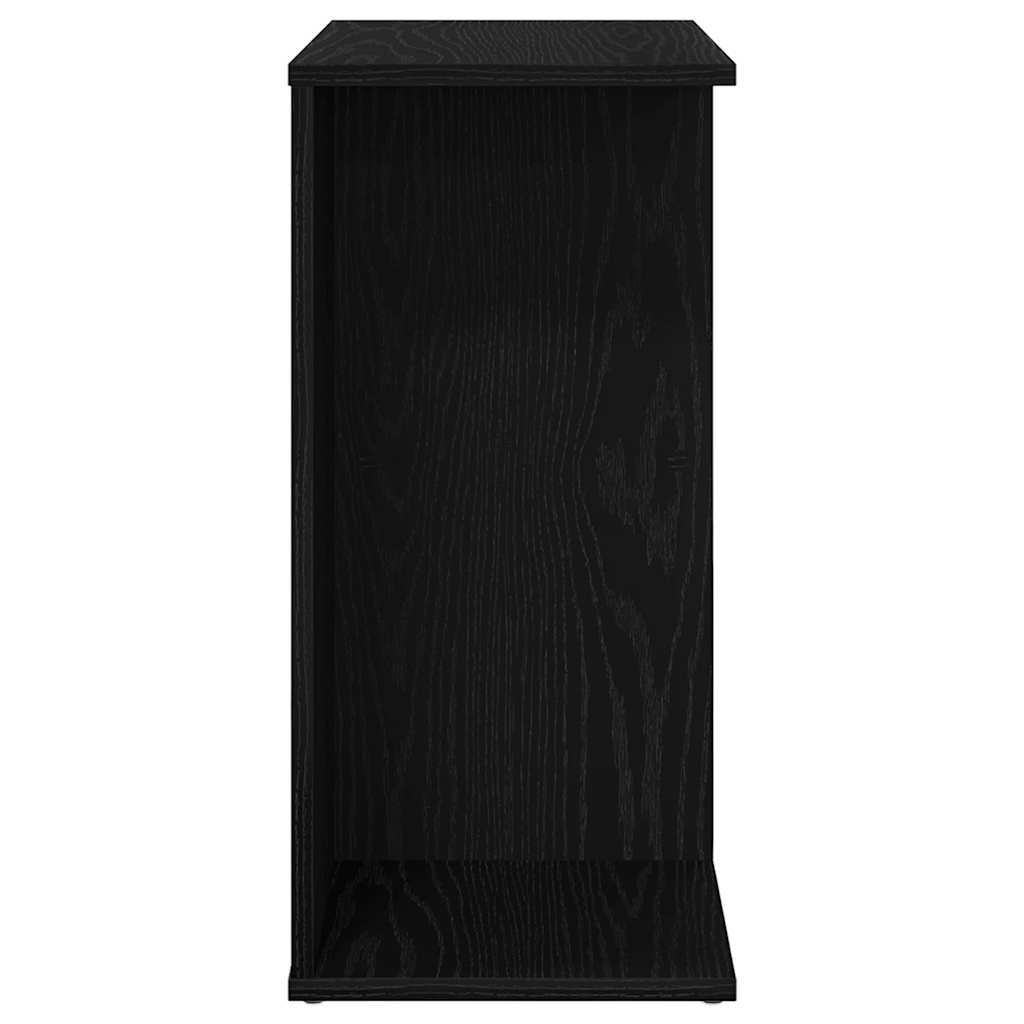 Κομοδίνα 2 τεμ Μαύρη Δρυς 46,5x29x61 cm Κατασκευασμένο ξύλο