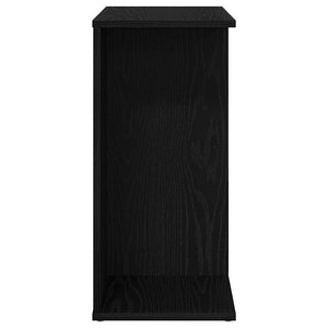 Κομοδίνα 2 τεμ Μαύρη Δρυς 46,5x29x61 cm Κατασκευασμένο ξύλο