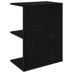 Κομοδίνα 2 τεμ Μαύρη Δρυς 46,5x29x61 cm Κατασκευασμένο ξύλο
