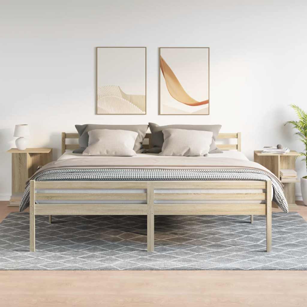 Κομοδίνα 2 τεμ. Sonoma Δρυς 46,5x29x61 εκ. Επεξεργασμένο Ξύλο