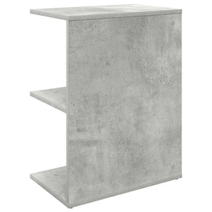 Κομοδίνα 2 Τεμ. Γκρι Σκυροδέματος 46,5x29x61 εκ. από Επεξ. Ξύλο