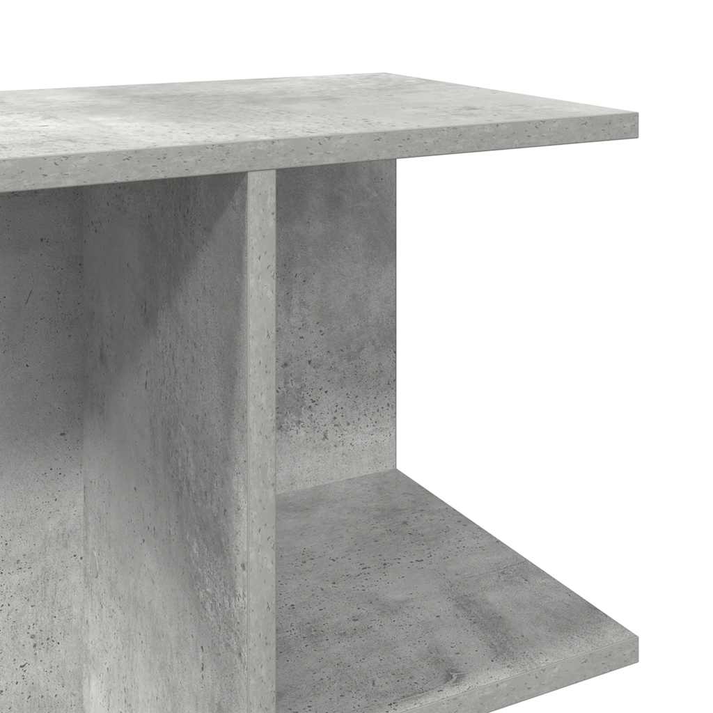 Κομοδίνα 2 Τεμ. Γκρι Σκυροδέματος 46,5x29x61 εκ. από Επεξ. Ξύλο