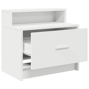 Κομοδίνο με συρτάρι Λευκό 51x31x47 cm