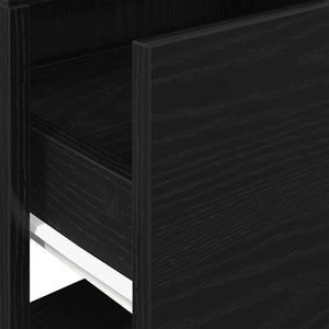 Κομοδίνο με συρτάρι Μαύρη βελανιδιά 51x31x47 cm