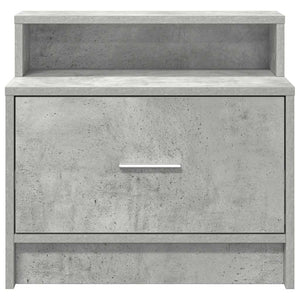 Κομοδίνο με συρτάρι Γκρι Σκυροδέματος 51x31x47 εκ.