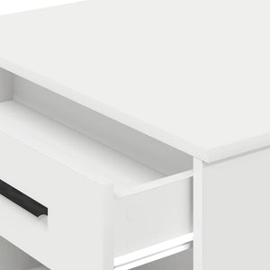 Γραφείο με συρτάρι ράφι Λευκό 102x62x77,5cm Κατασκευασμένο ξύλο