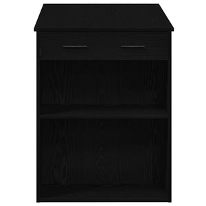 Γραφείο με Συρτάρι και Ράφι Μαύρη Δρυ 102x62x77,5 cm - Pakobazaar