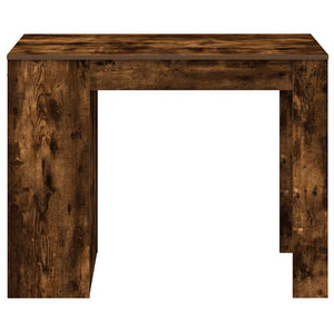 Γραφείο με Συρτάρι και Ράφι Καπνιστή Δρυς 102x62x77,5 εκ.