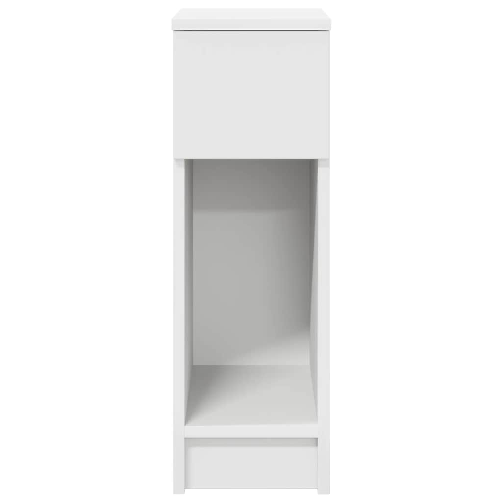 Κομοδίνα με συρτάρι 2 τεμάχια Λευκό 20x36x60 cm