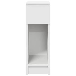 Κομοδίνα με συρτάρι 2 τεμάχια Λευκό 20x36x60 cm