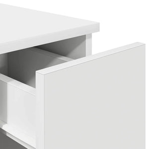 Κομοδίνα με συρτάρι 2 τεμάχια Λευκό 20x36x60 cm