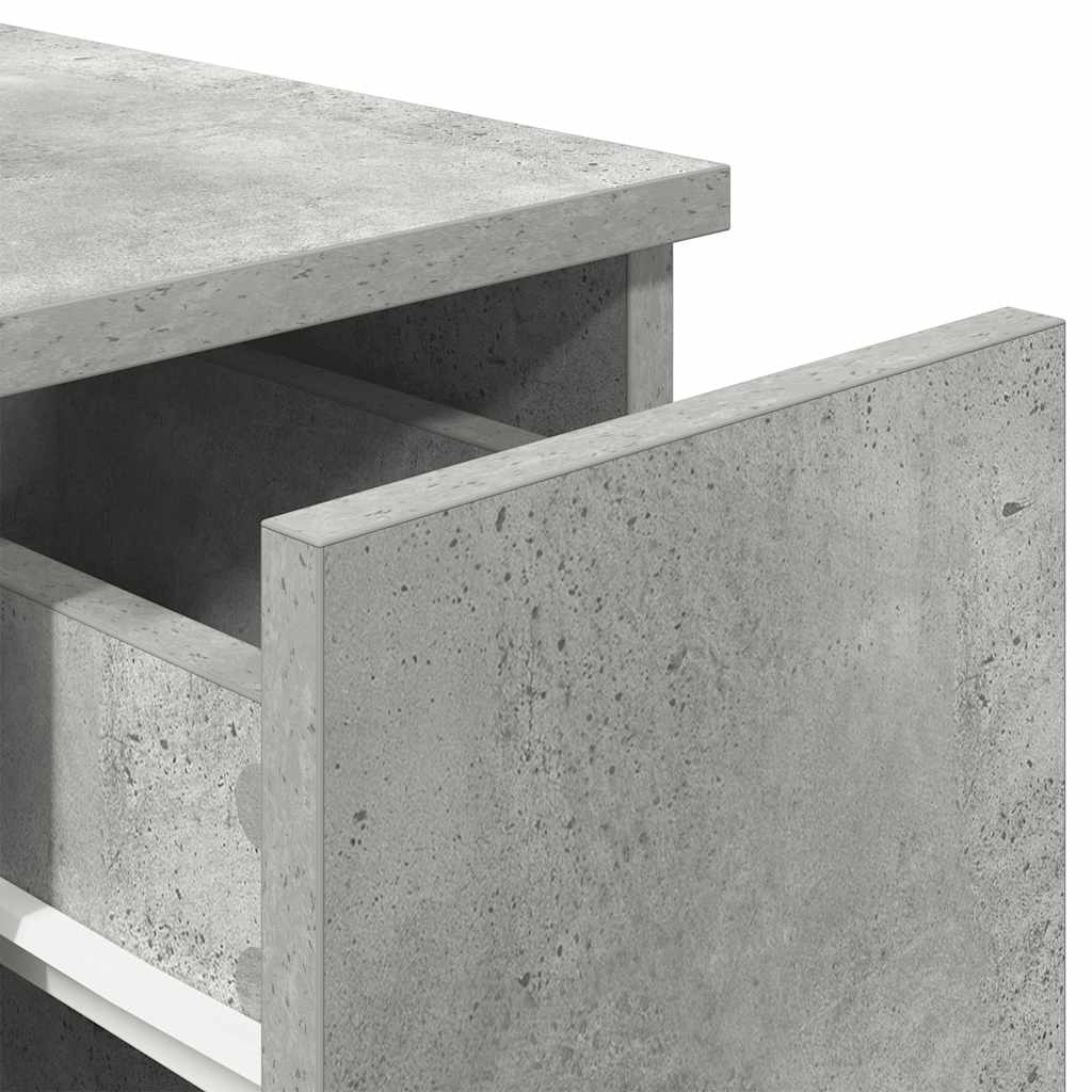 Κομοδίνο με συρτάρι Γκρι Σκυροδέματος 20x36x60 εκ.