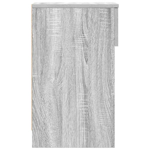 Κομοδίνα με συρτάρι 2 τεμάχια Γκρι Sonoma 20x36x60 εκ.