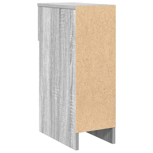 Κομοδίνα με συρτάρι 2 τεμάχια Γκρι Sonoma 20x36x60 εκ.