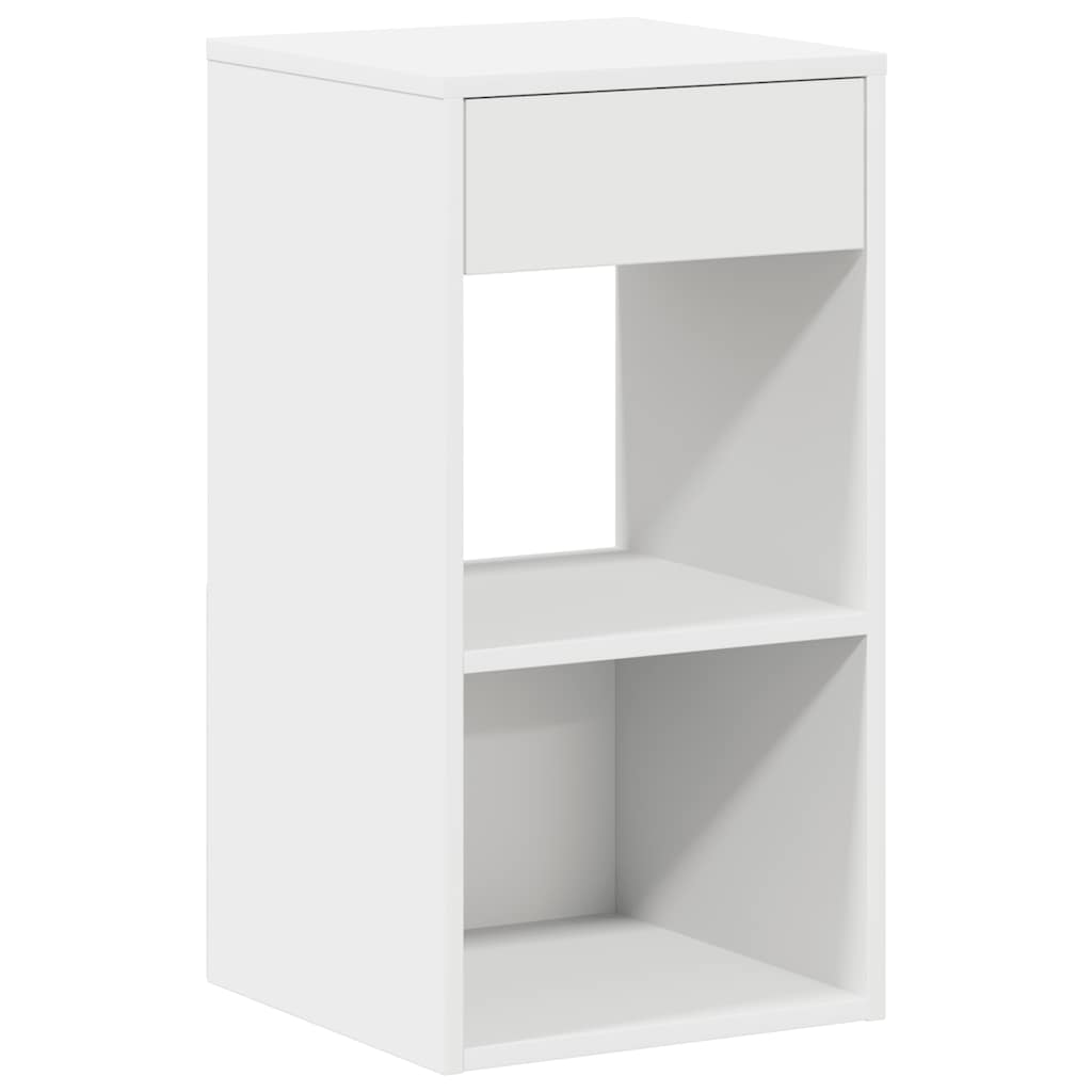 Κομοδίνο με συρτάρι Λευκό 35x34x66,5 cm
