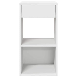 Κομοδίνα με συρτάρι 2 τεμάχια Λευκό 35x34x66,5 cm - Pakobazaar