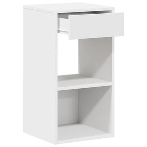 Κομοδίνα με συρτάρι 2 τεμάχια Λευκό 35x34x66,5 cm - Pakobazaar
