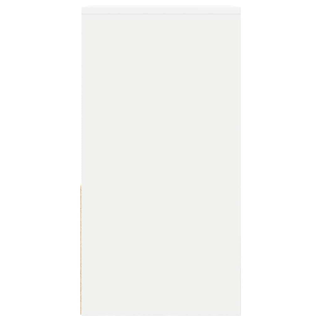 Κομοδίνα με συρτάρι 2 τεμάχια Λευκό 35x34x66,5 cm - Pakobazaar
