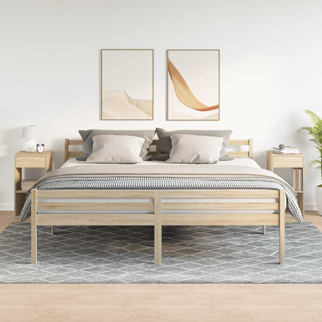 Κομοδίνα με συρτάρι 2 τεμ. Sonoma Δρυς 35x34x66,5 εκ.