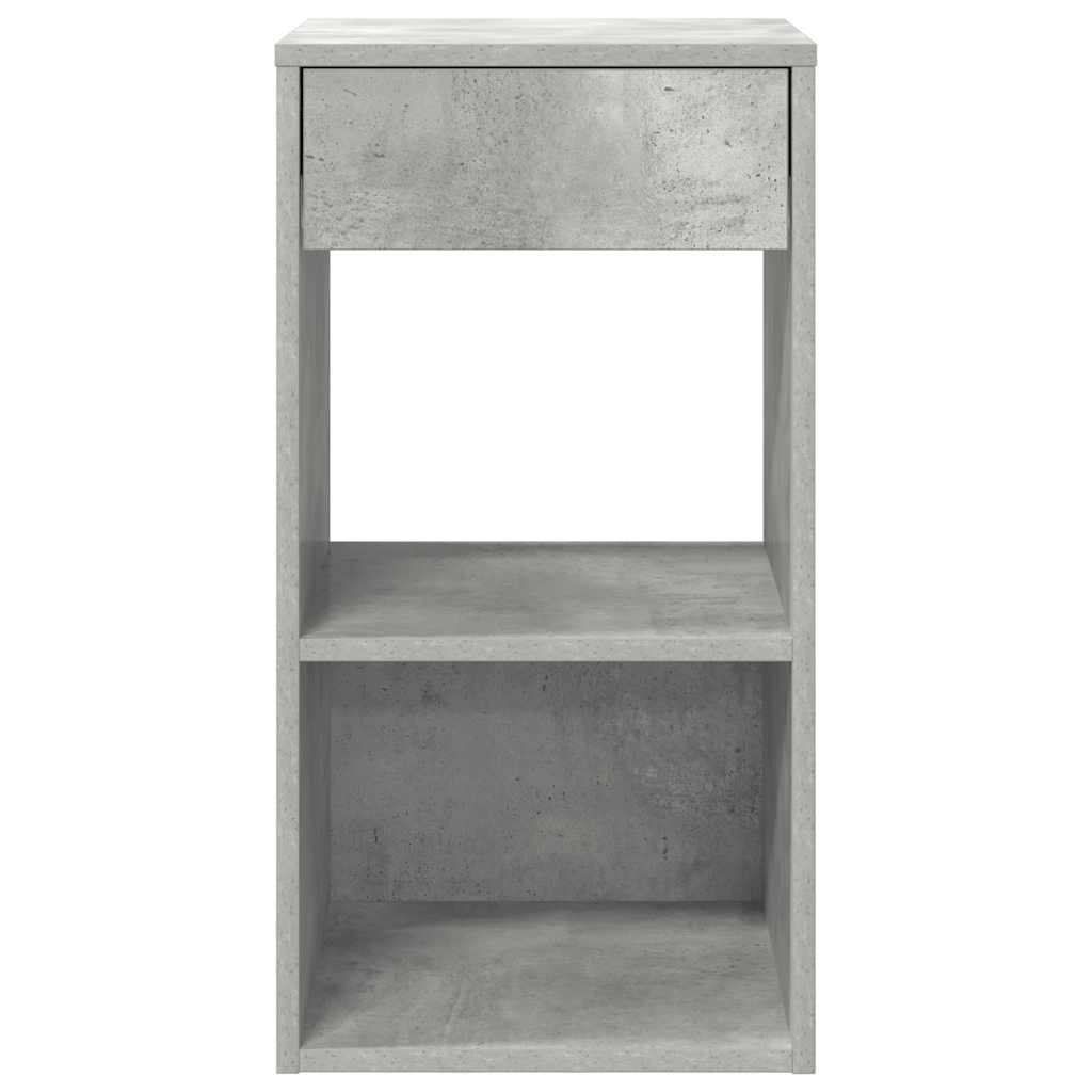 Κομοδίνο με συρτάρι Γκρι Σκυροδέματος 35x34x66,5 εκ. - Pakobazaar