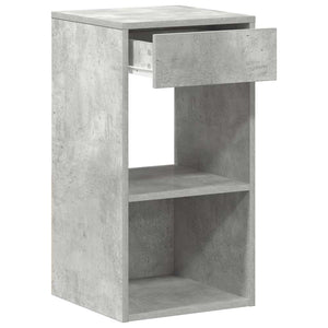 Κομοδίνο με συρτάρι Γκρι Σκυροδέματος 35x34x66,5 εκ. - Pakobazaar