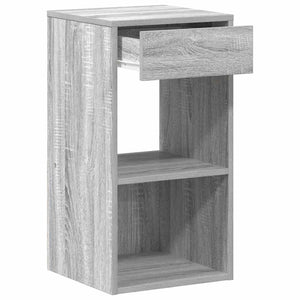 Κομοδίνο με συρτάρι Γκρι Sonoma 35x34x66,5 εκ.