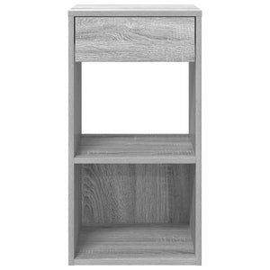 Κομοδίνα με συρτάρι 2 τεμάχια Γκρι Sonoma 35x34x66,5 εκ.