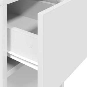 Πύργος υπολογιστή με συρτάρι Λευκό 30x44x74 cm
