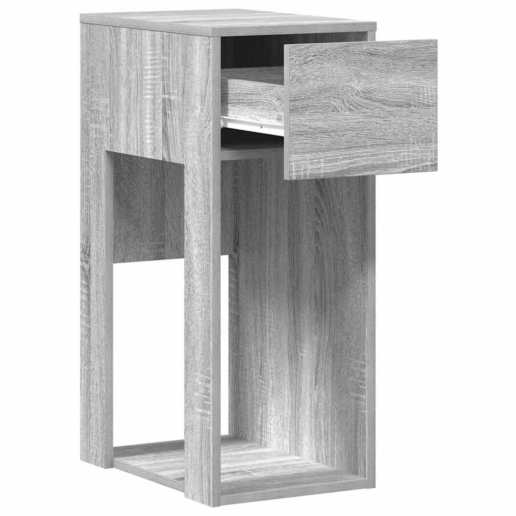 Βάση πύργου υπολογιστή με συρτάρι Γκρι Sonoma 30x44x74 εκ.