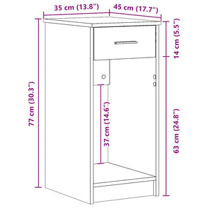 Βάση πύργου υπολογιστή με συρτάρι Γκρι Sonoma 35x45x77 εκ. - Pakobazaar
