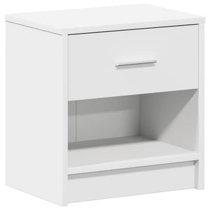 Κομοδίνα 2 τεμ. με Συρτάρι Λευκά 39x28x41 εκ. - Pakobazaar