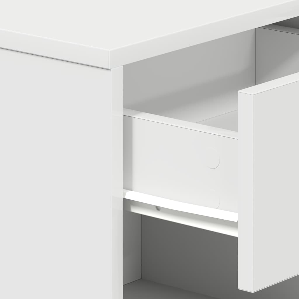 Κομοδίνα 2 τεμ. με Συρτάρι Λευκά 39x28x41 εκ. - Pakobazaar