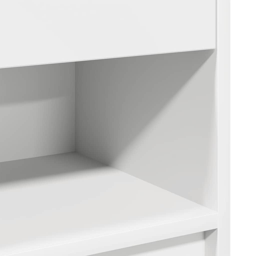 Κομοδίνα 2 τεμ. με Συρτάρι Λευκά 39x28x41 εκ. - Pakobazaar