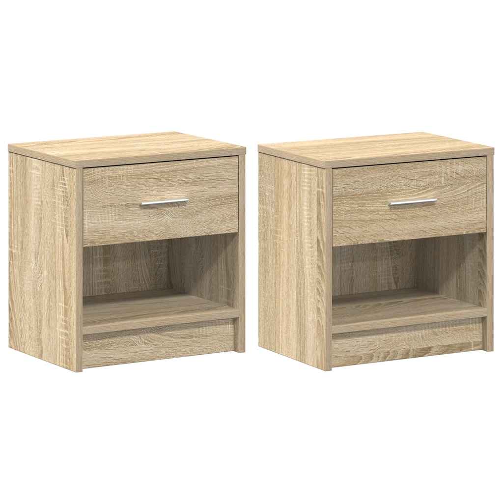 Κομοδίνα 2 τεμ. με Συρτάρι Sonoma Δρυς 39 x 28 x 41 εκ. - Pakobazaar
