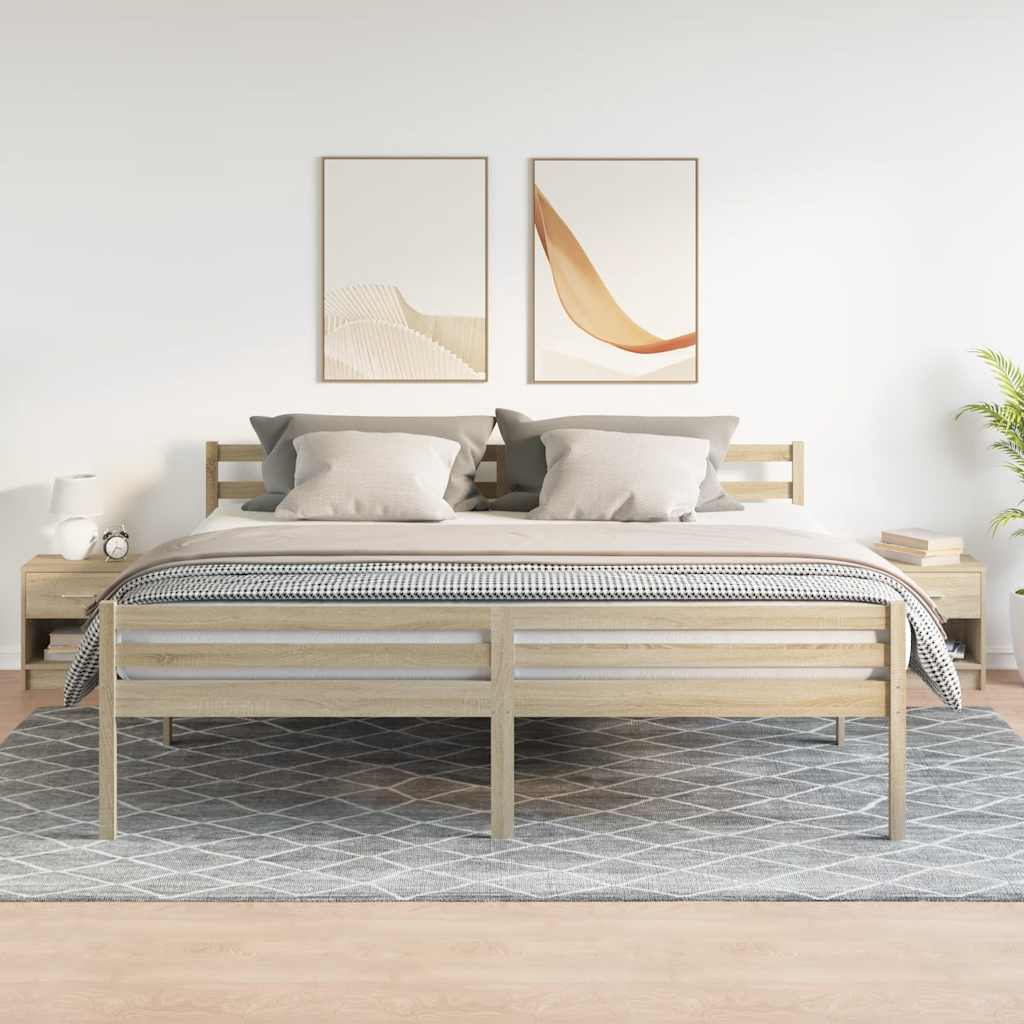 Κομοδίνα 2 τεμ. με Συρτάρι Sonoma Δρυς 39 x 28 x 41 εκ. - Pakobazaar