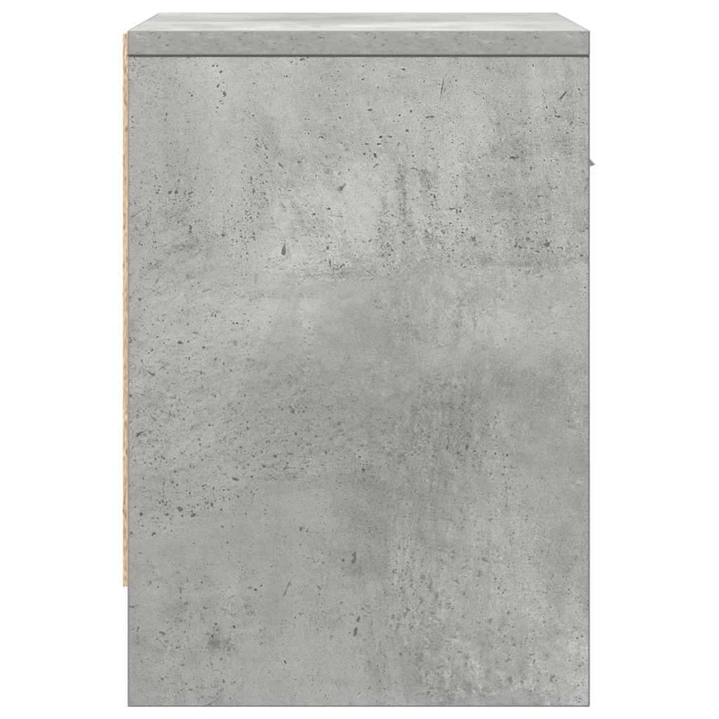 Κομοδίνο με Συρτάρι Γκρι Σκυρόδεμα 39 x 28 x 41 εκ. - Pakobazaar