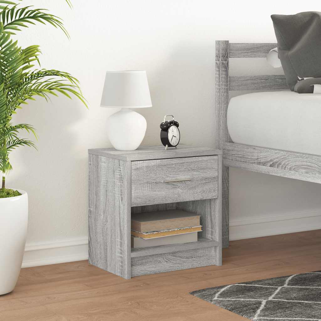 Κομοδίνο με Συρτάρι Γκρι Sonoma 39 x 28 x 41 εκ. - Pakobazaar