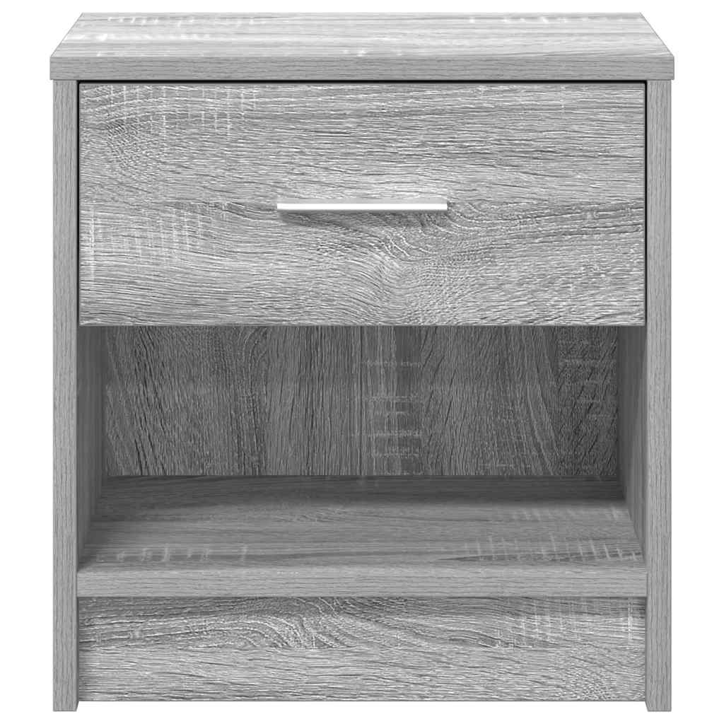 Κομοδίνα 2 τεμ. με Συρτάρι Γκρι Sonoma 39x28x41 εκ. - Pakobazaar