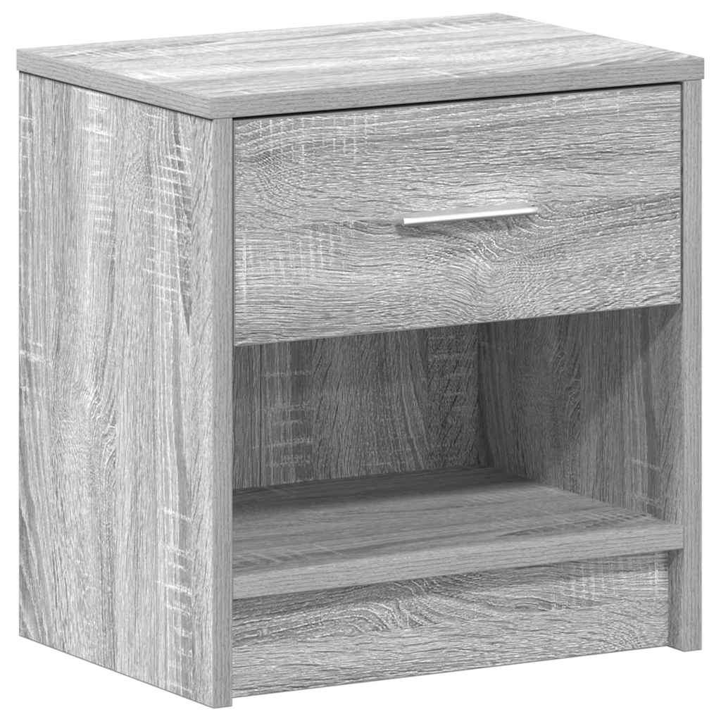 Κομοδίνα 2 τεμ. με Συρτάρι Γκρι Sonoma 39x28x41 εκ. - Pakobazaar