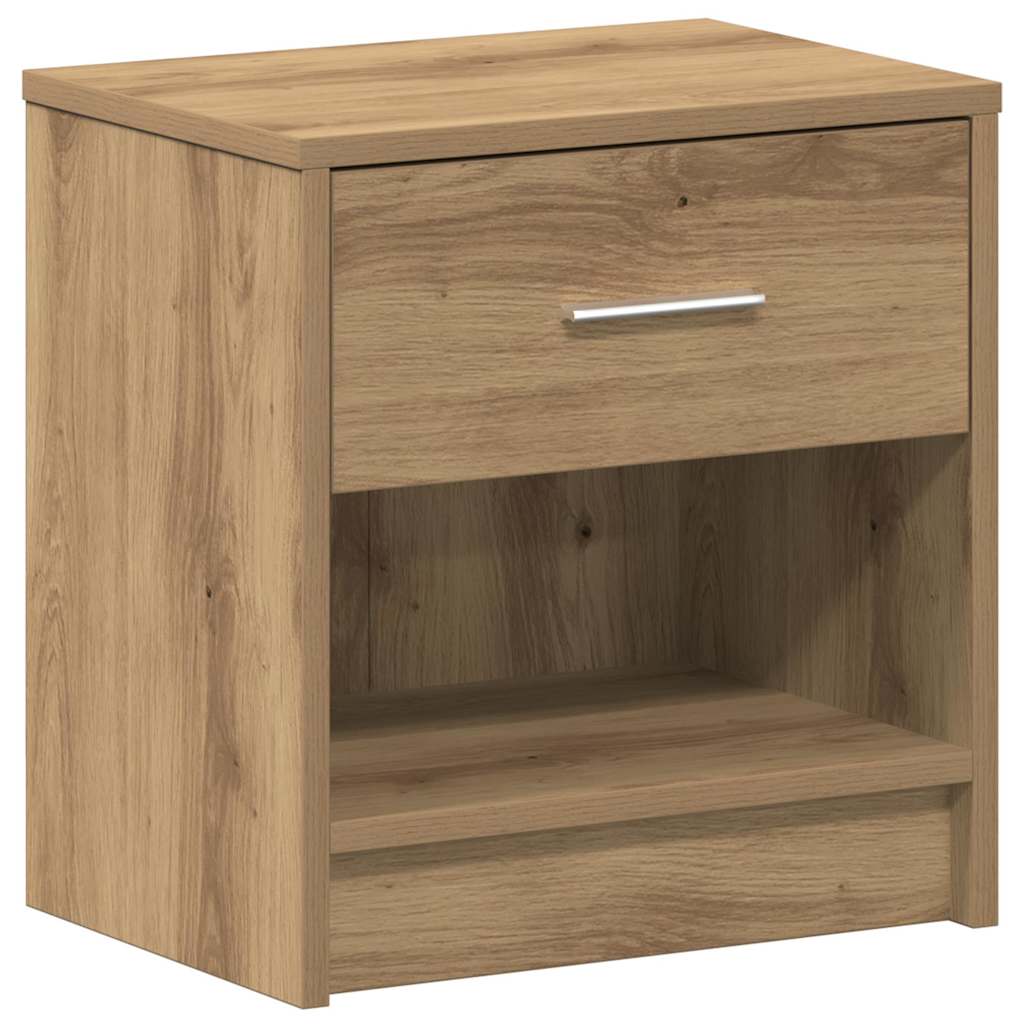 Κομοδίνο με Συρτάρι σε Χρώμα Δρυός Artisan 39x28x41 εκ. - Pakobazaar