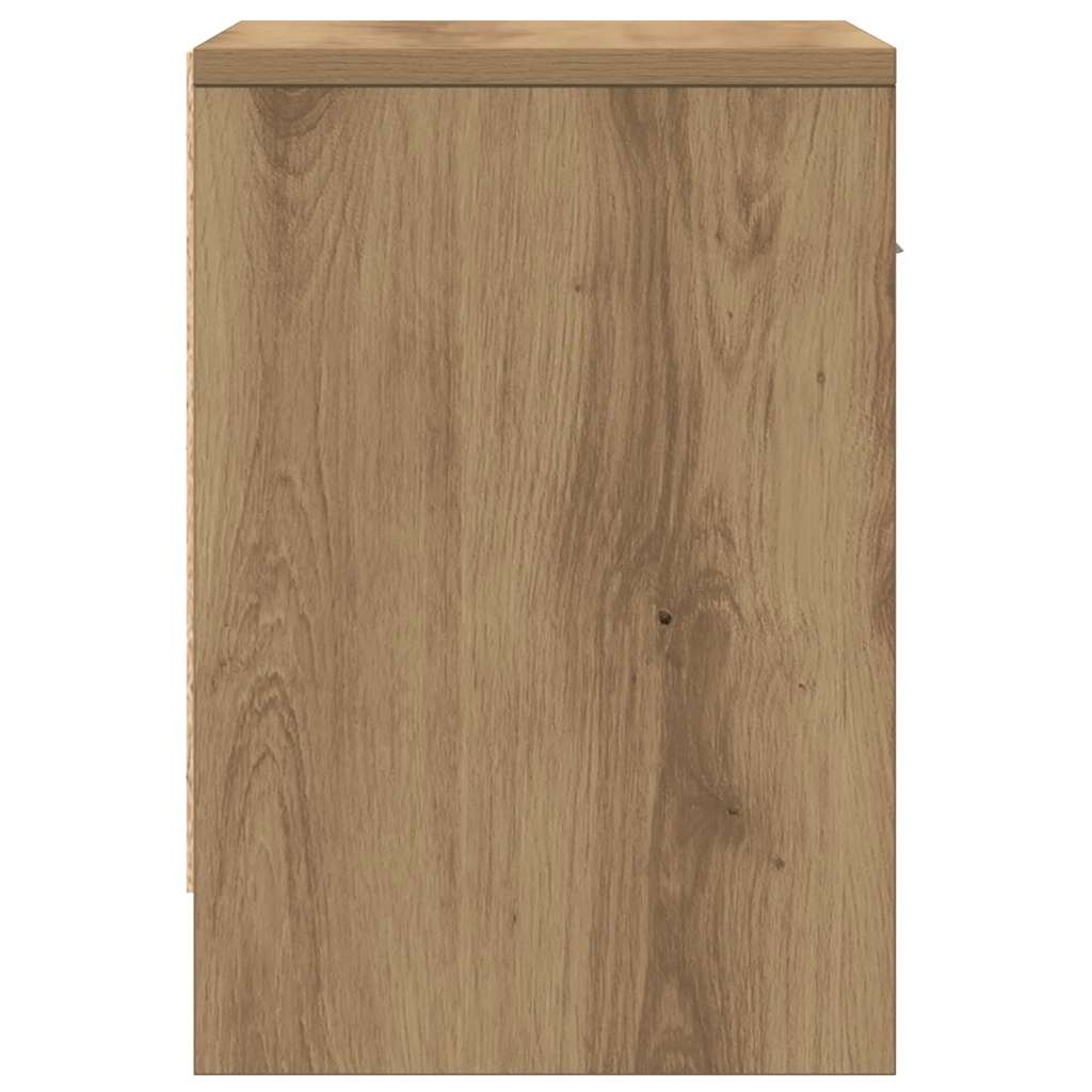 Κομοδίνο με Συρτάρι σε Χρώμα Δρυός Artisan 39x28x41 εκ. - Pakobazaar