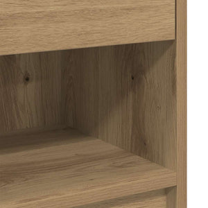 Κομοδίνο με Συρτάρι σε Χρώμα Δρυός Artisan 39x28x41 εκ. - Pakobazaar